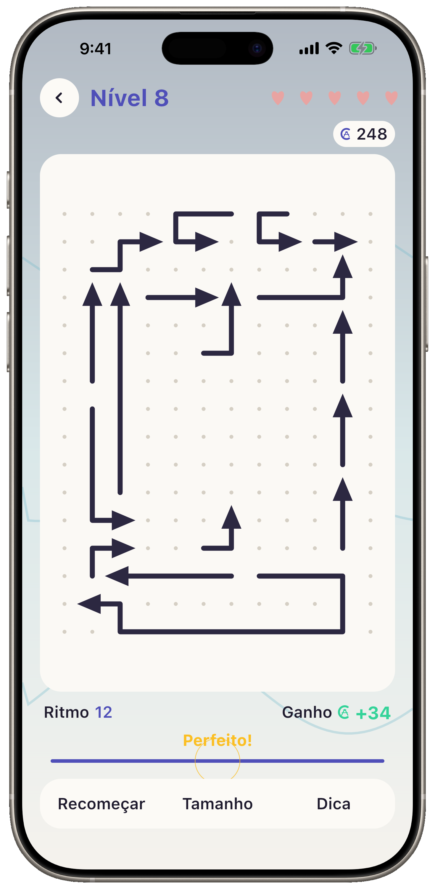 Screenshot do Arrows Rhythm no iPhone