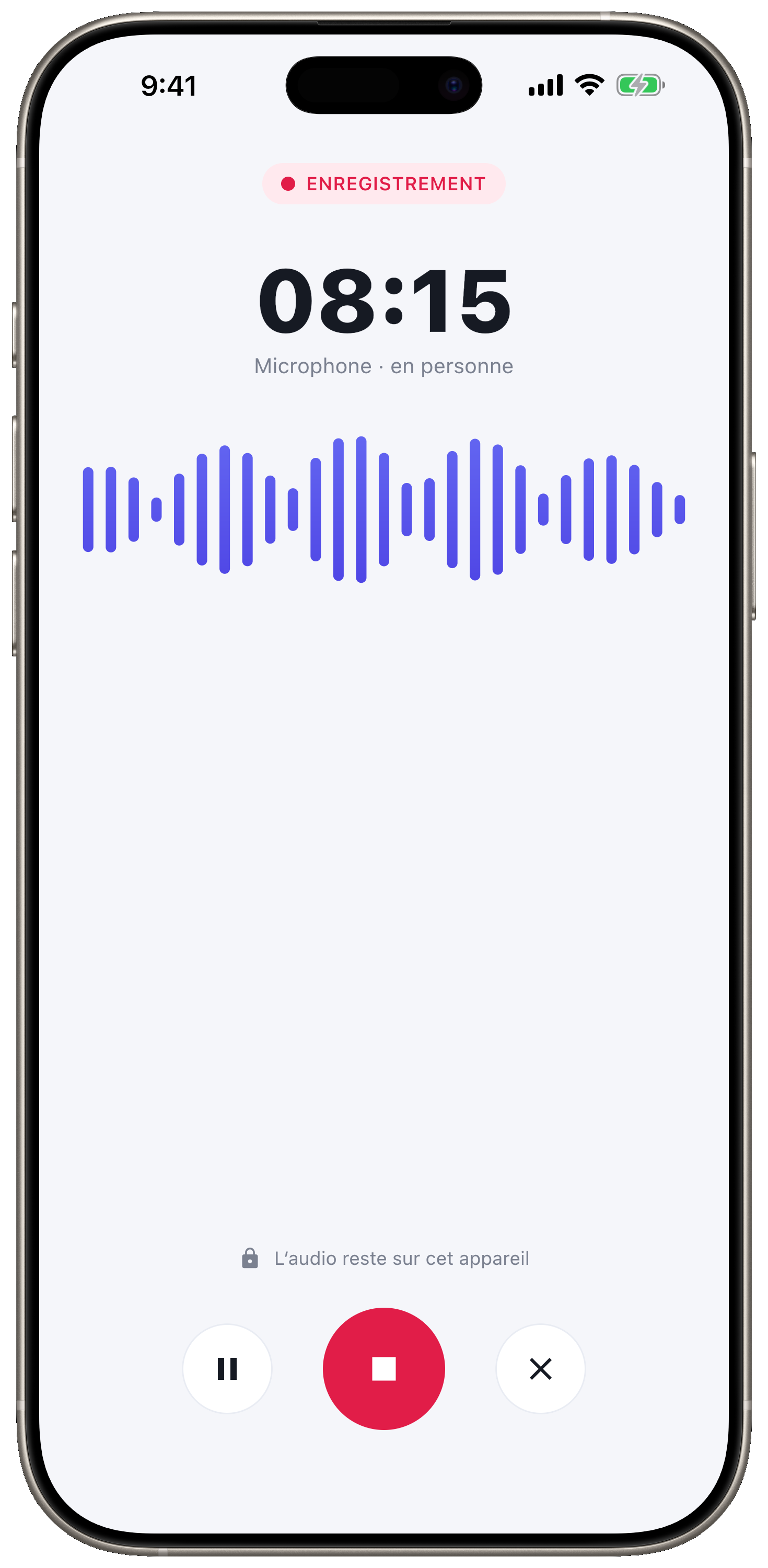Un seul appui pour enregistrer.