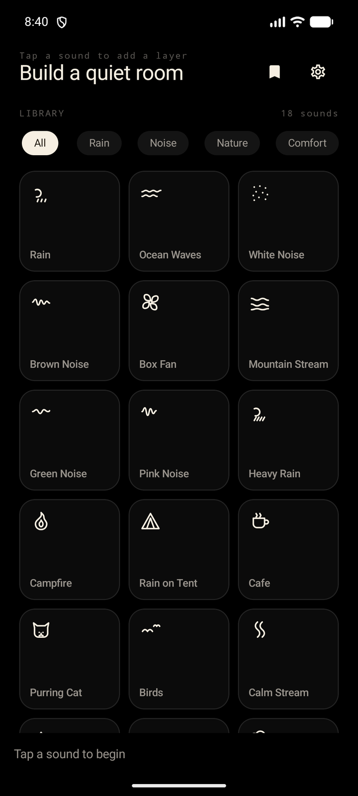 Eighteen seamless loops