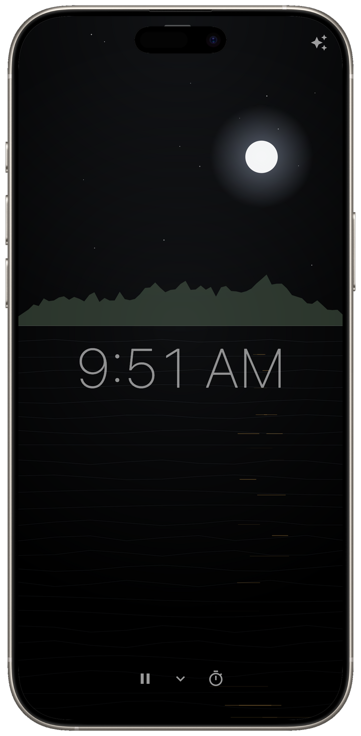A dimmable bedside clock