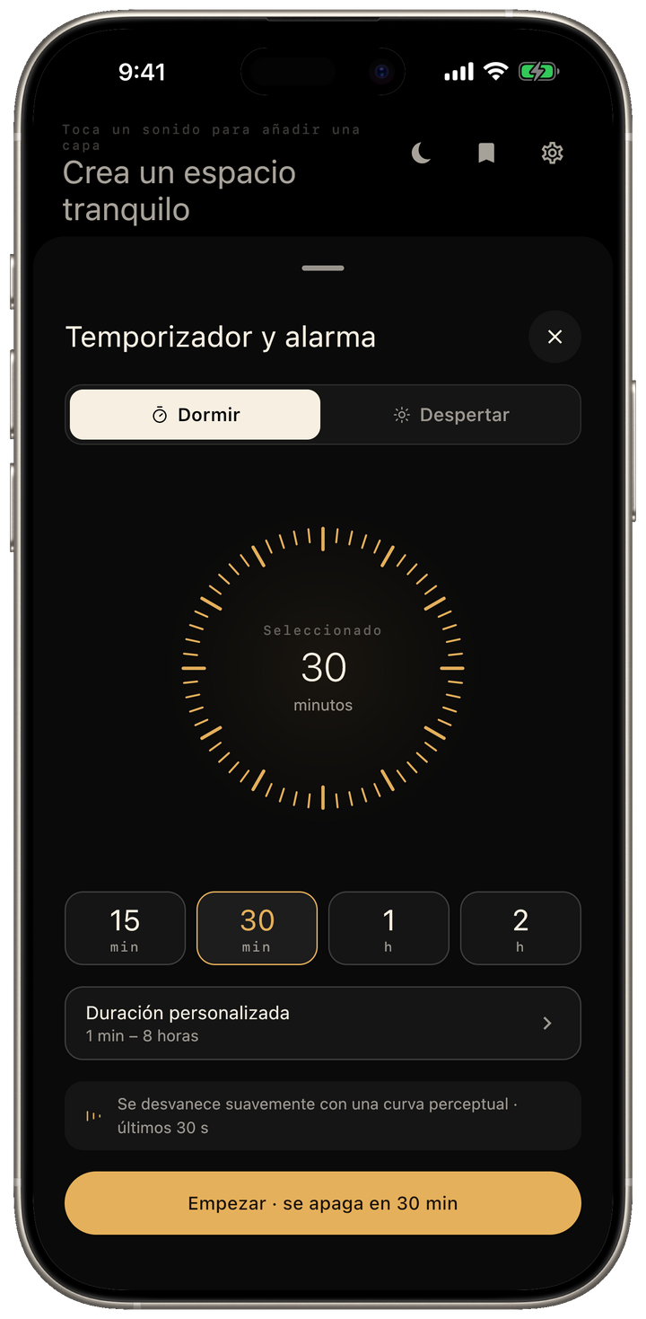 Temporizador con desvanecimiento