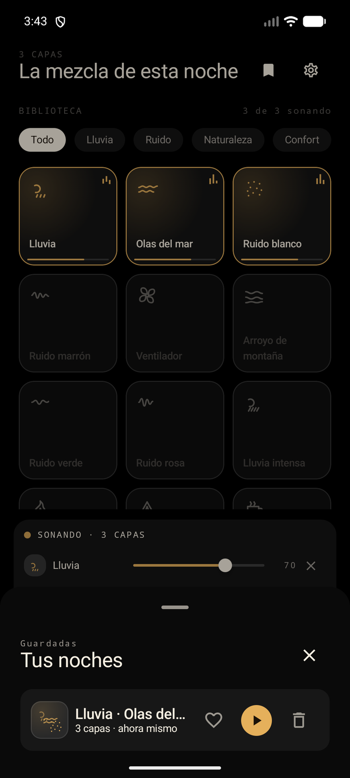Guarda tus mezclas favoritas