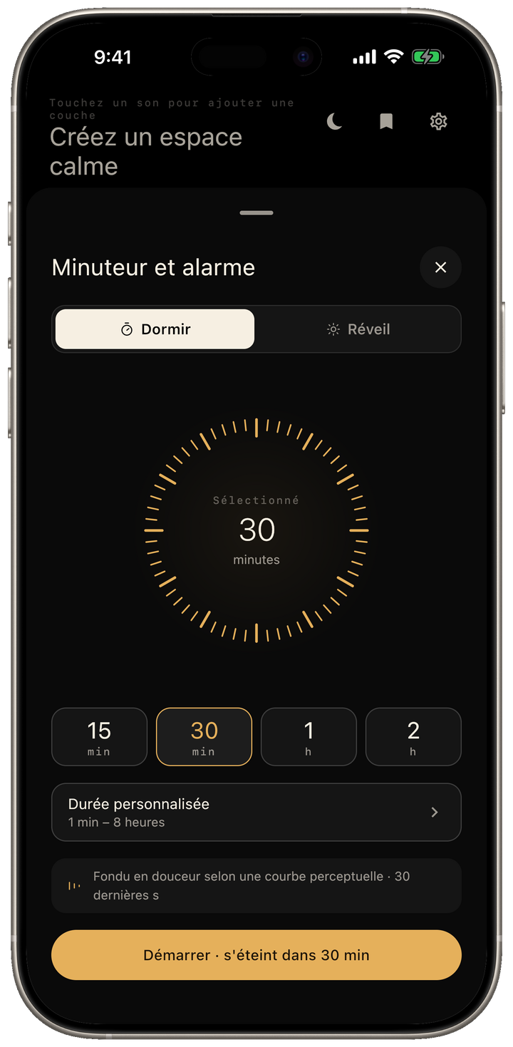 Minuteur en fondu