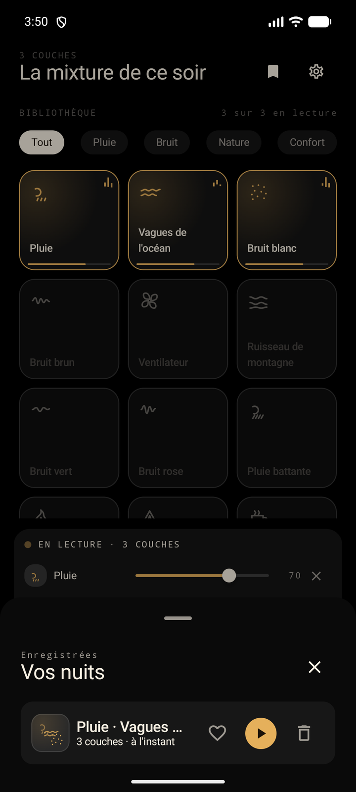 Enregistrez vos mélanges favoris