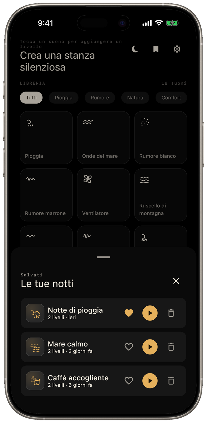 Salva i tuoi mix preferiti