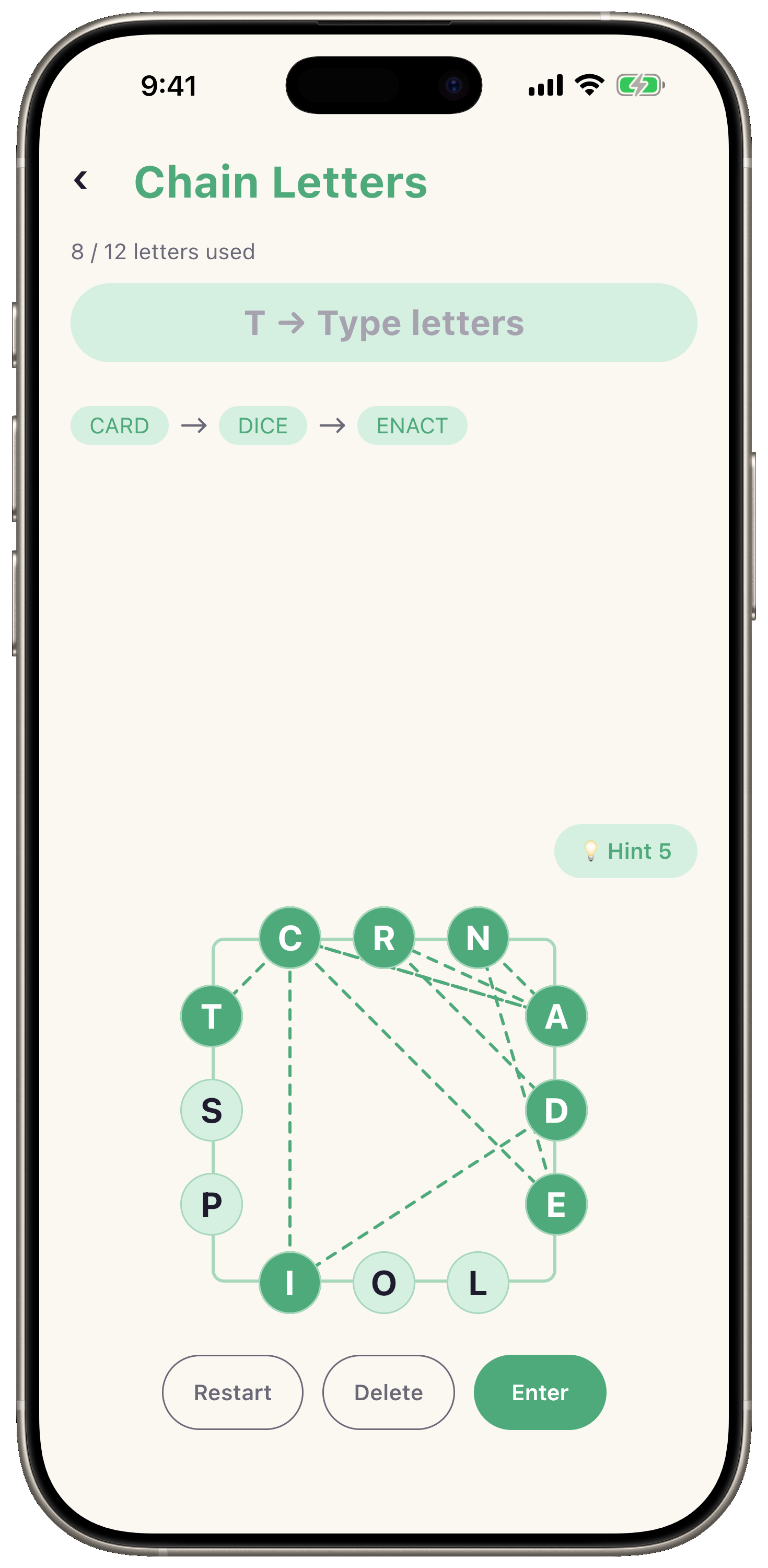 Chain Letters — Words Attraction app screenshot