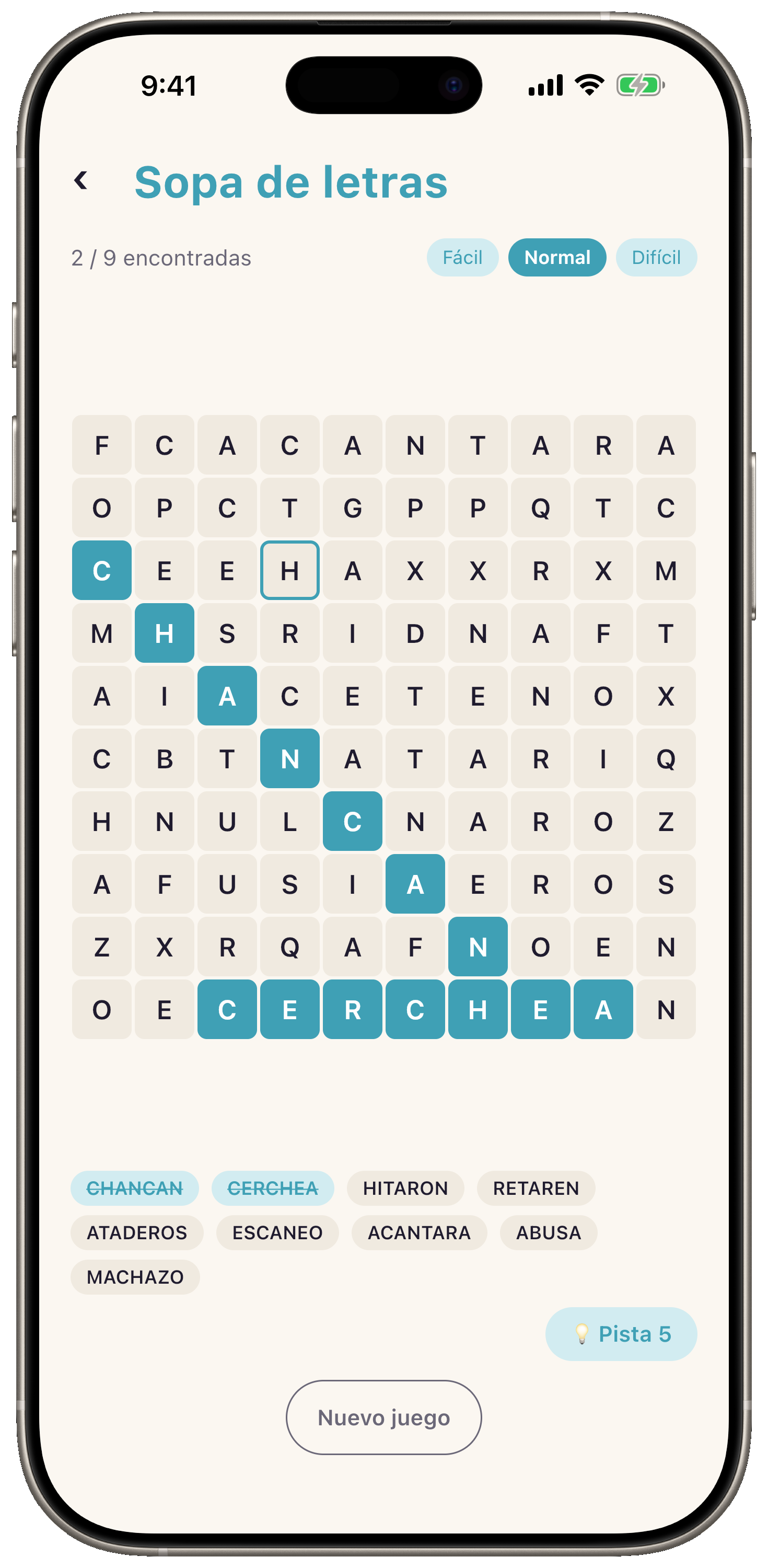 Buscar — Captura de pantalla de Words Attraction